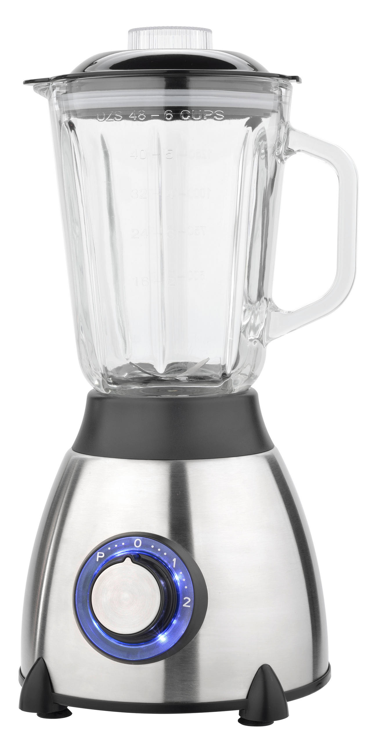 Silva Homeline Standmixer Schwarz, Edelstahl, Transparent 23x40x21 cm