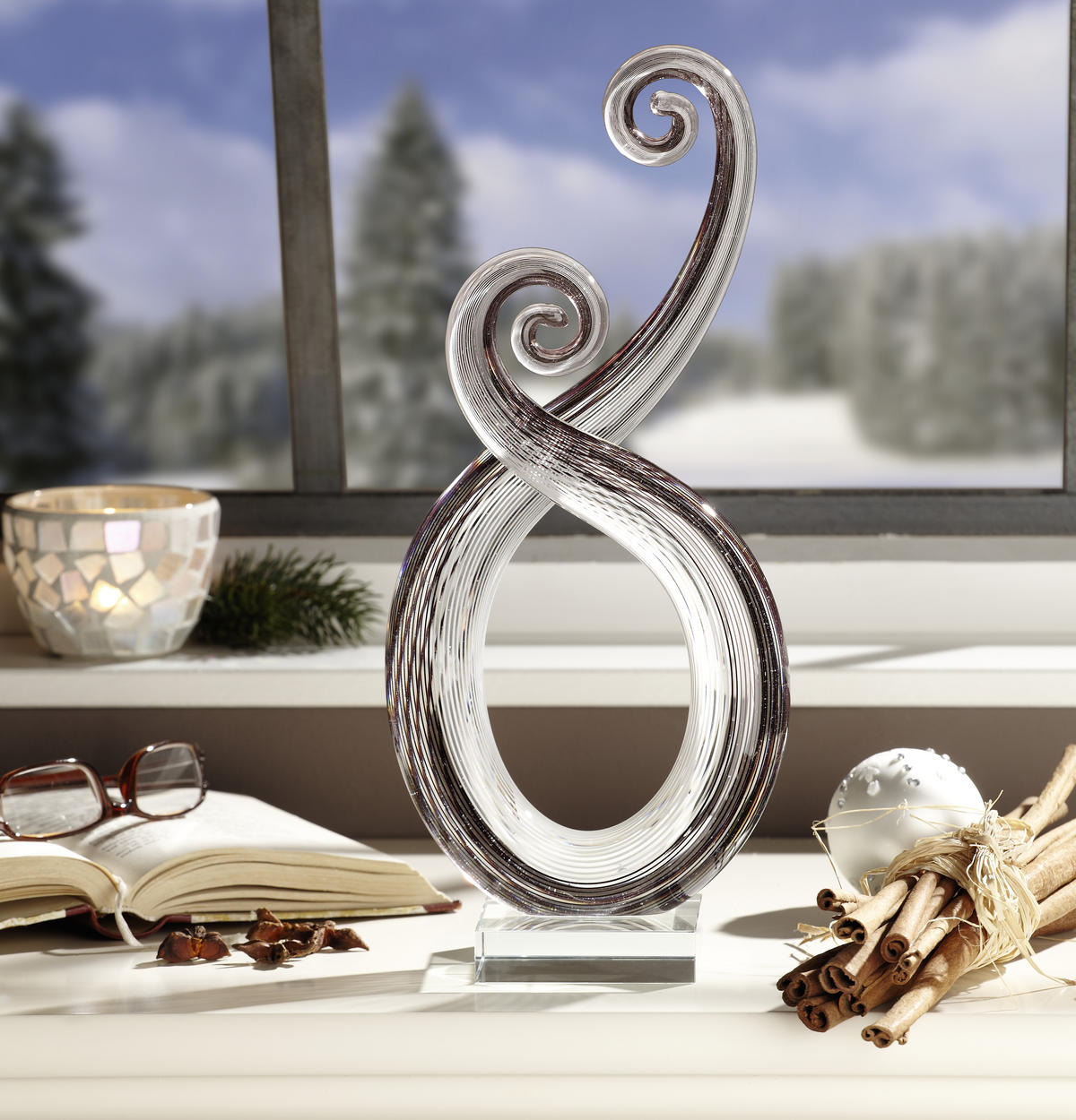 SKULPTUR - Multicolor, Basics, Glas (15/34/8cm) - Ambia Home