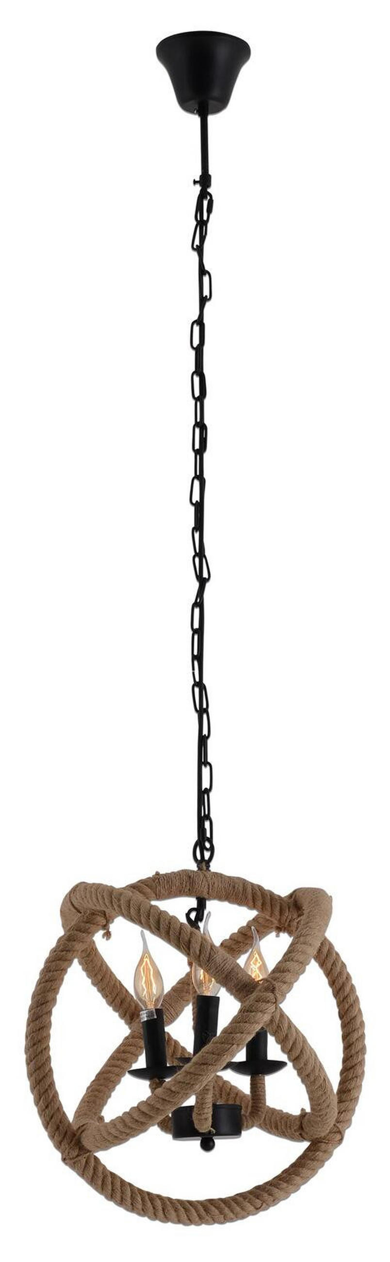 HÄNGELEUCHTE 43/150 cm   - Beige/Braun, LIFESTYLE, Naturmaterialien/Metall (43/150cm) - Näve