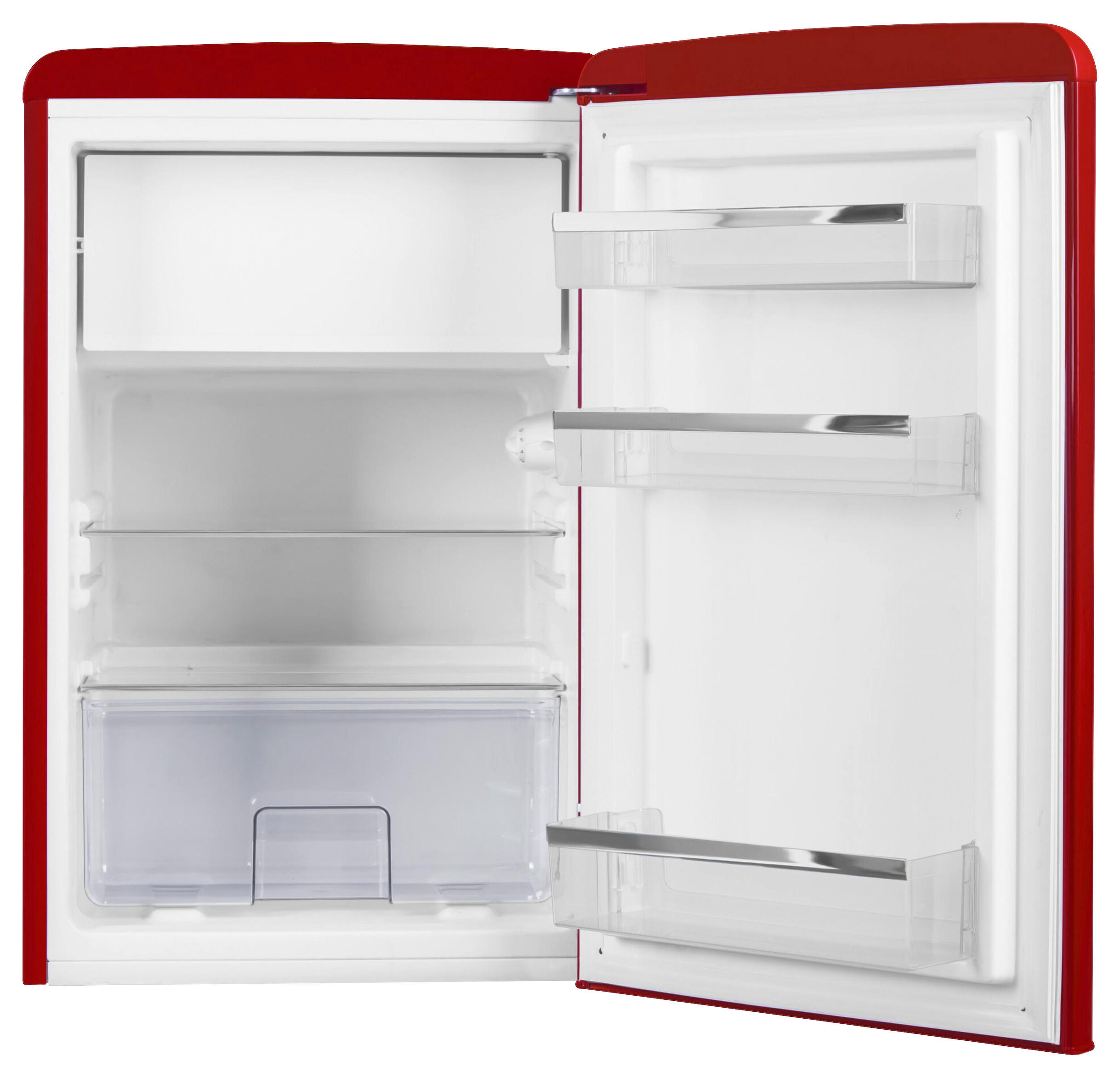 KÜHLSCHRANK 55/86/61,5 cm KS 15610 R  - Rot, Basics, Glas/Metall (55/86/61,5cm) - Amica