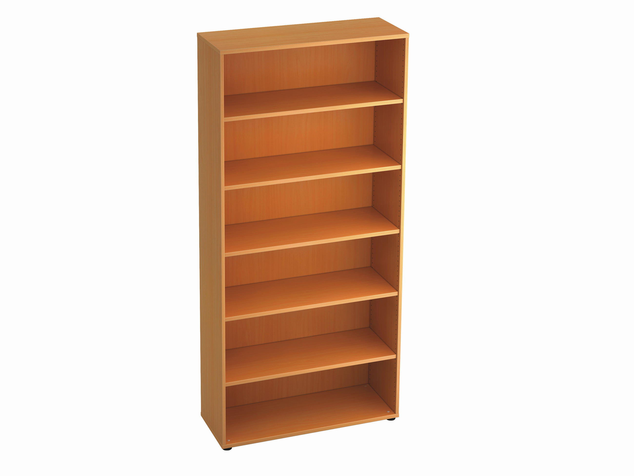 REGAL  100/215,6/40 cm Buchefarben  - Buchefarben/Schwarz, KONVENTIONELL, Holzwerkstoff/Kunststoff (100/215,6/40cm) - Venda