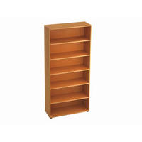 REGAL  100/215,6/40 cm Buchefarben  - Buchefarben/Schwarz, KONVENTIONELL, Holzwerkstoff/Kunststoff (100/215,6/40cm) - Venda