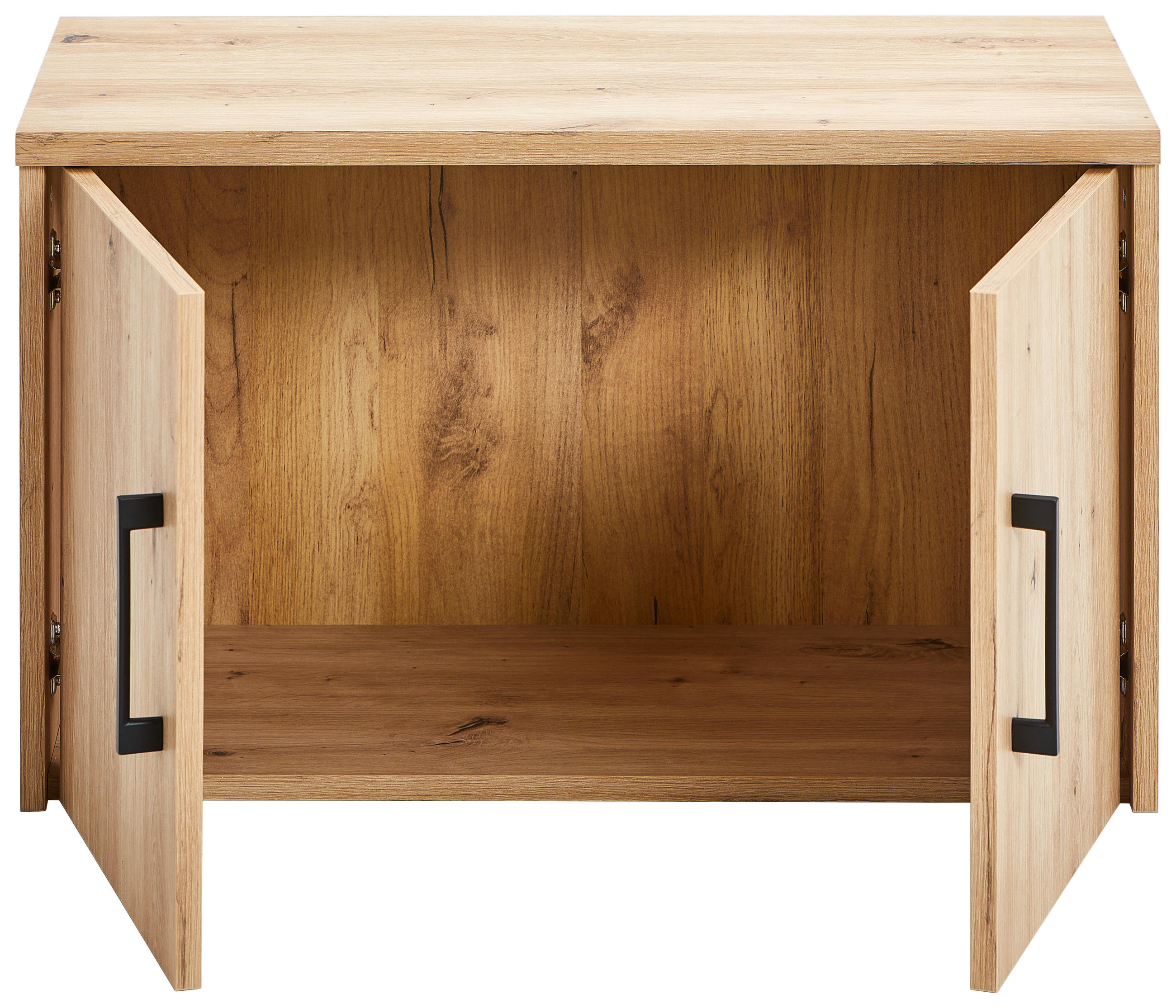 AUFSATZSCHRANK 72/43/36 cm  in  - Schwarz/Eiche Artisan, Basics, Holzwerkstoff/Metall (72/43/36cm) - Xora