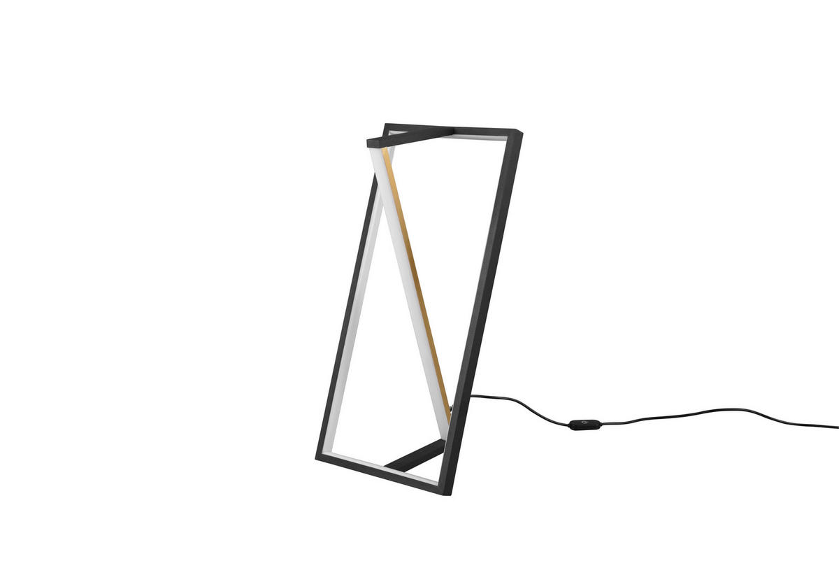 VEIOZĂ CU LED - negru/alămiu, Design, metal (21/17/44cm)