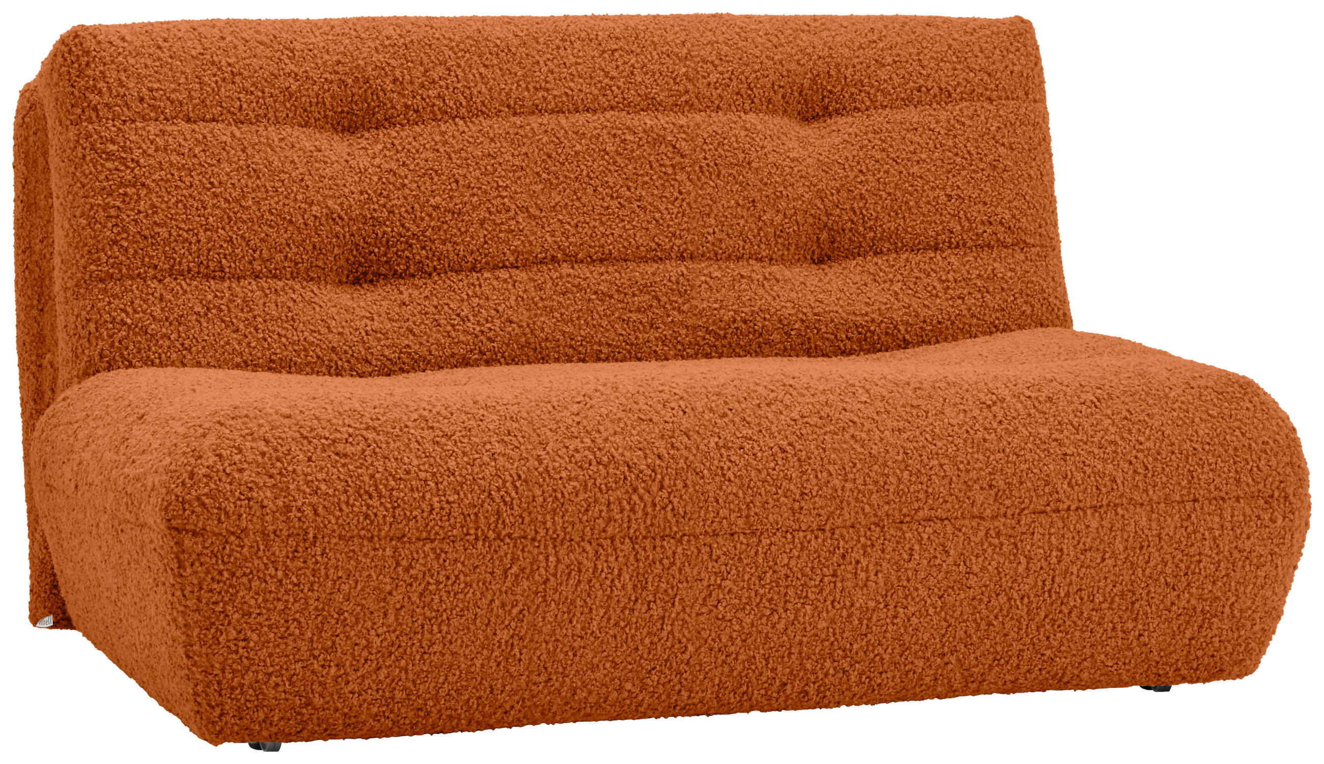 SCHLAFSOFA Teddystoff Terracotta  - Terracotta/Schwarz, KONVENTIONELL, Kunststoff/Textil (150/85/100cm) - Carryhome