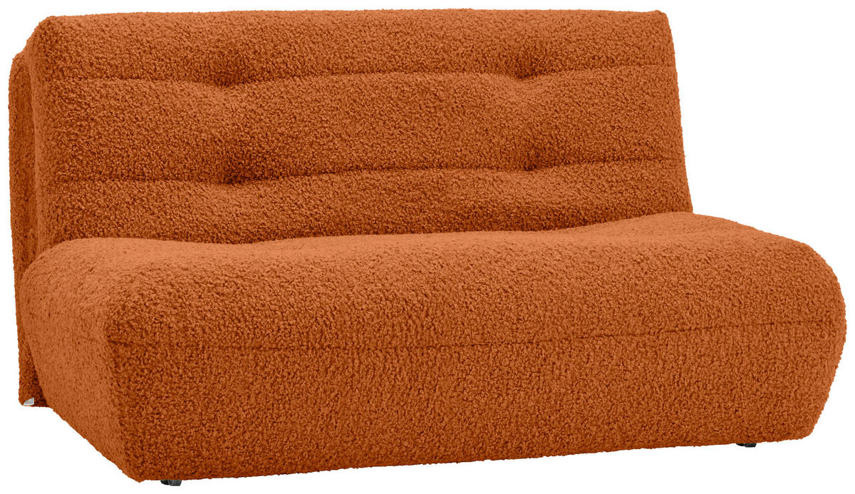 SCHLAFSOFA Teddystoff Terracotta  - Terracotta/Schwarz, KONVENTIONELL, Kunststoff/Textil (150/85/100cm) - Carryhome