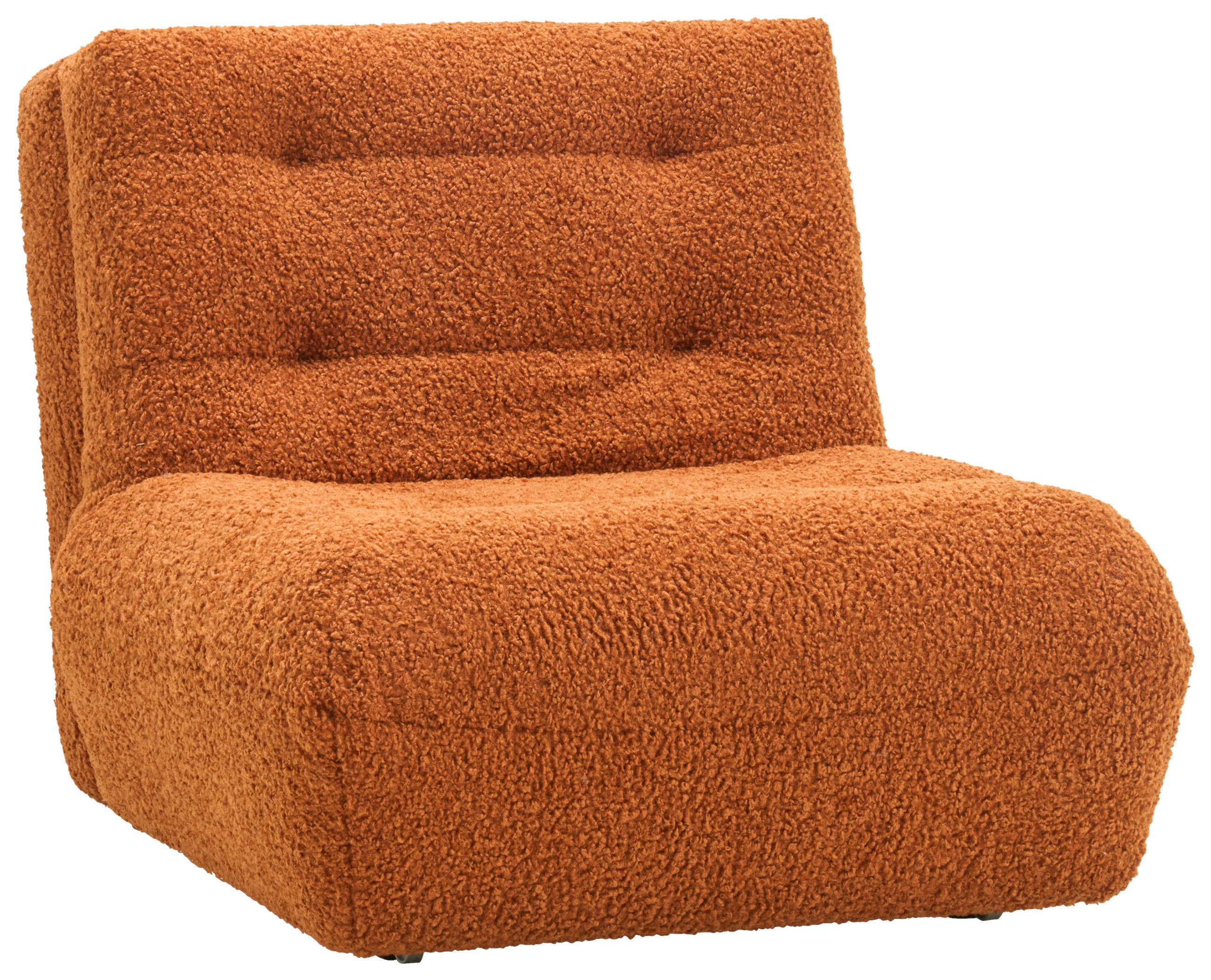 SCHLAFSESSEL Teddystoff Terracotta    - Terracotta/Schwarz, KONVENTIONELL, Kunststoff/Textil (90/85/100cm) - Carryhome