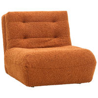 SCHLAFSESSEL Teddystoff Terracotta    - Terracotta/Schwarz, KONVENTIONELL, Kunststoff/Textil (90/85/100cm) - Carryhome