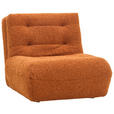 SCHLAFSESSEL Teddystoff Terracotta Liegefunktion  - Terracotta/Schwarz, KONVENTIONELL, Kunststoff/Textil (90/85/100cm) - Carryhome