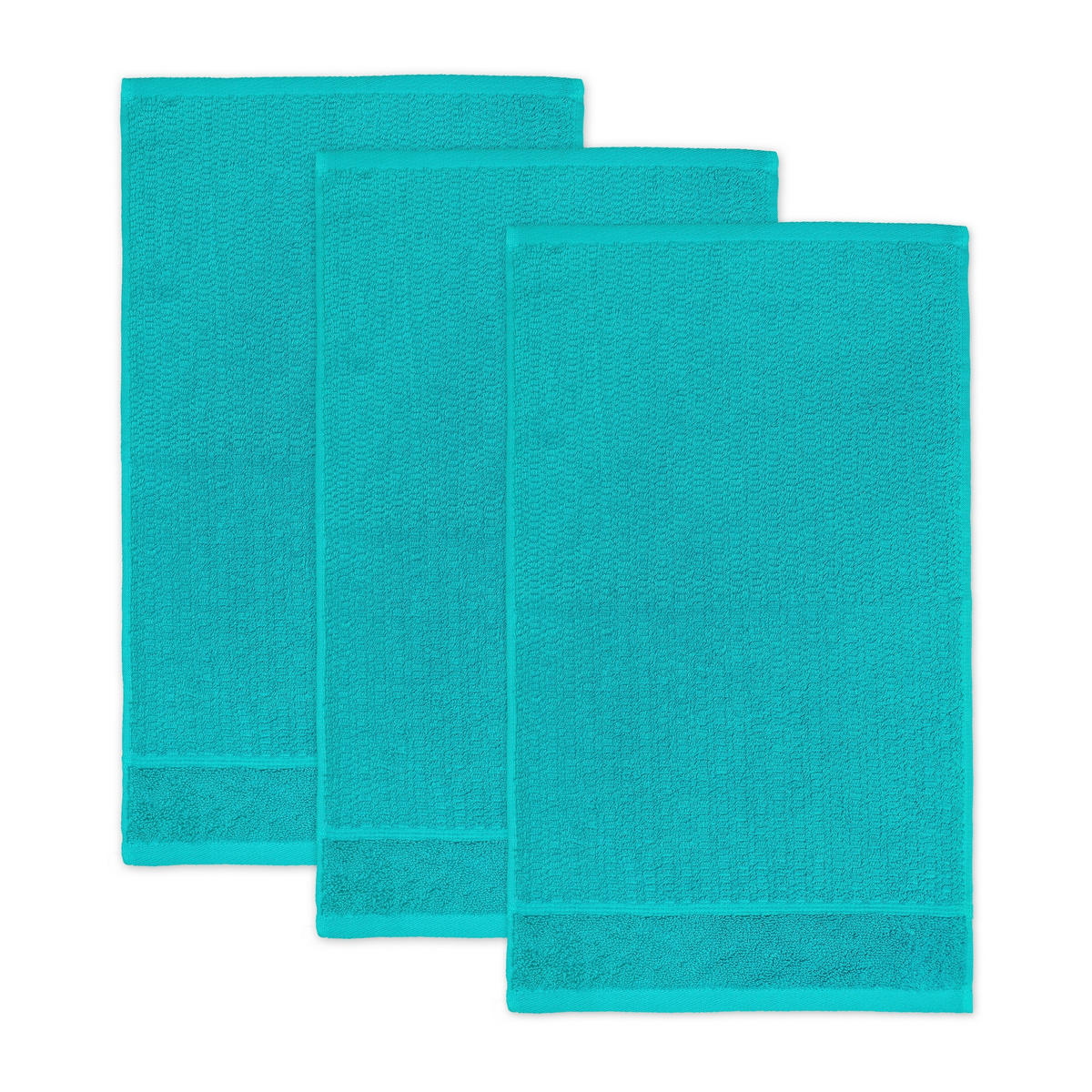 FROTTIERSET FROTTANA PEARL Türkis 3-teilig  - Türkis, Basics, Textil (30/50cm) - Moeve