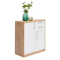 KOMMODE  in 72/84/36 cm  - Silberfarben/Eiche Wotan, KONVENTIONELL, Holzwerkstoff/Kunststoff (72/84/36cm) - Xora