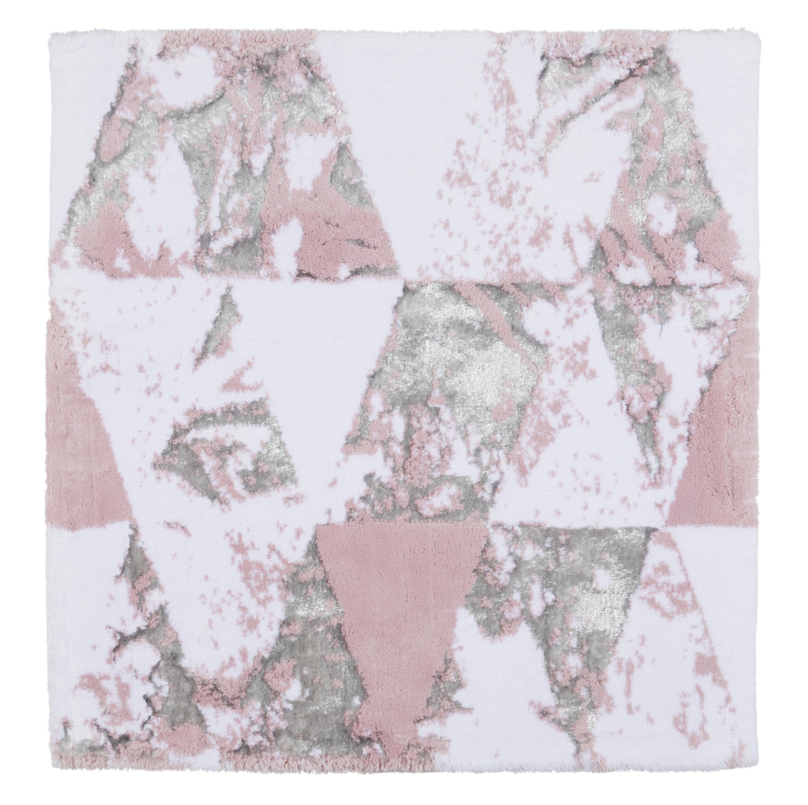 Badematte 60/60 cm Weiß, Flieder