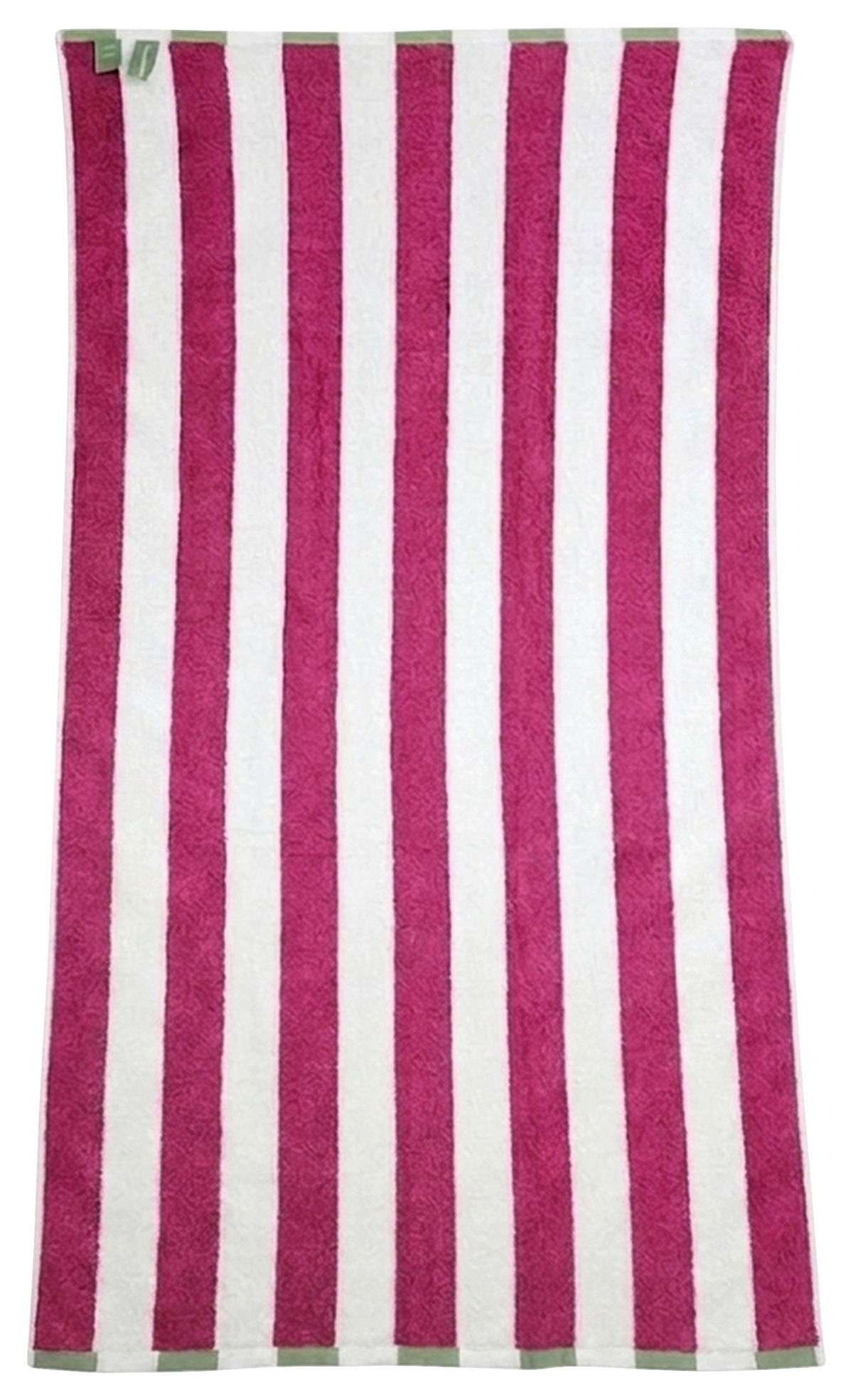 PEŠKIR ZA PLAŽU 90/180 cm , zelena, bela, pink  - pink/zelena, Osnovno, tekstil (90/180cm) - Esposa