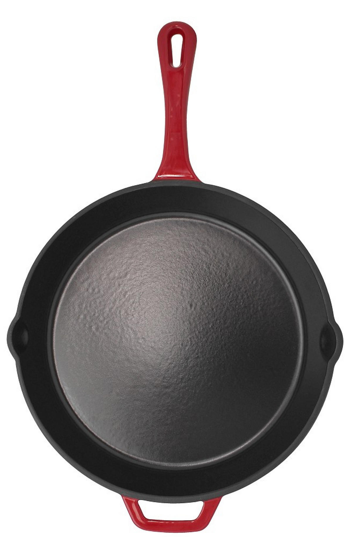 SCHMORPFANNE Gusseiserne Schmorpfanne Keramikbeschichtung 28 cm  - Kirschrot, Basics, Metall (28cm) - ELO