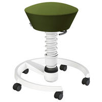 BÜROHOCKER Wollmischung Grün, Weiß  - Weiß/Grün, Basics, Kunststoff/Textil (55/45,66/55cm) - Aeris