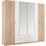 DREHTÜRENSCHRANK in Eichefarben, Weiß - Eichefarben/Alufarben, KONVENTIONELL, Glas/Holzwerkstoff (226/212/56cm) - Boxxx DREHTÜRENSCHRANK in Eichefarben, Weiß - Eichefarben/Alufarben, KONVENTIONELL, Glas/Holzwerkstoff (226/212/56cm) - Boxxx