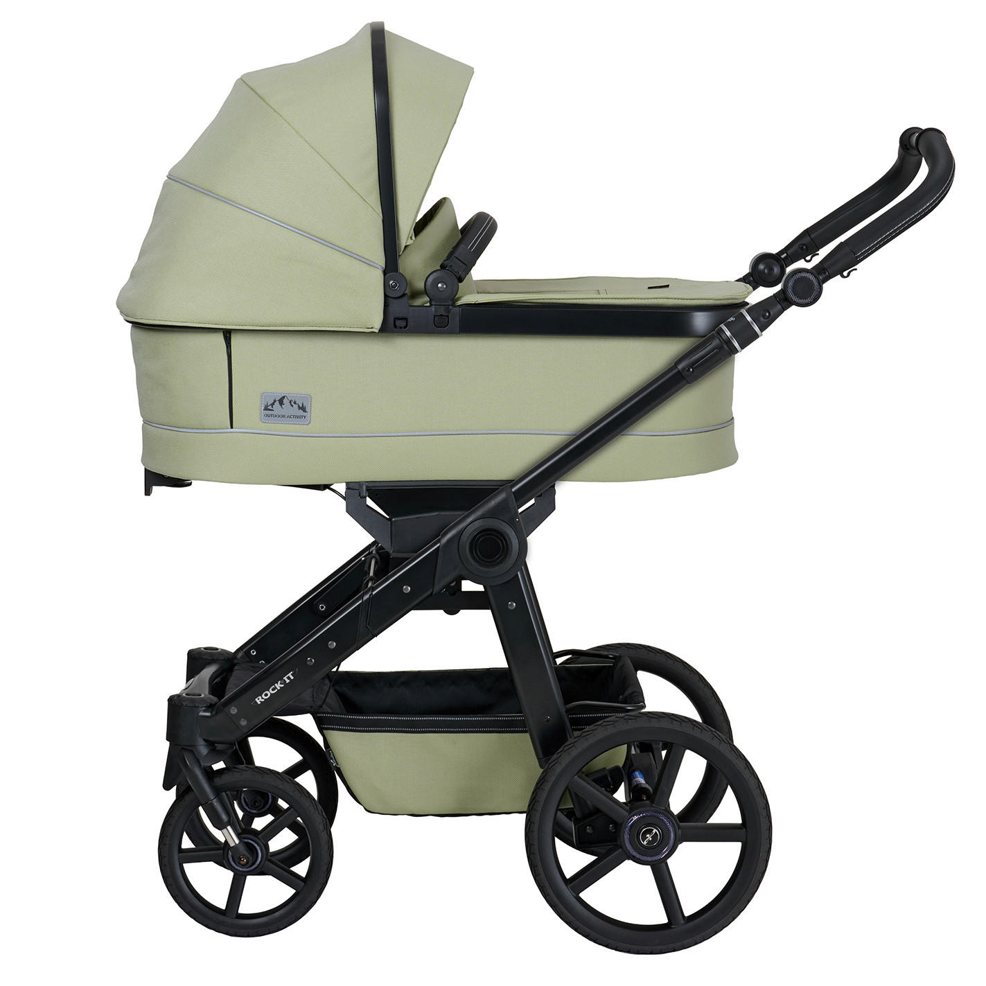 KINDERWAGENSET  ROCK IT Outdoor  lime  - Schwarz/Hellgrün, Basics, Textil/Metall (102/58/120cm) - Hartan