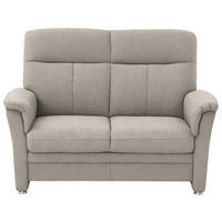 2-SITZER-SOFA  in Flachgewebe Beige  - Beige/Alufarben, KONVENTIONELL, Textil/Metall (142/100/89cm) - Beldomo Comfort