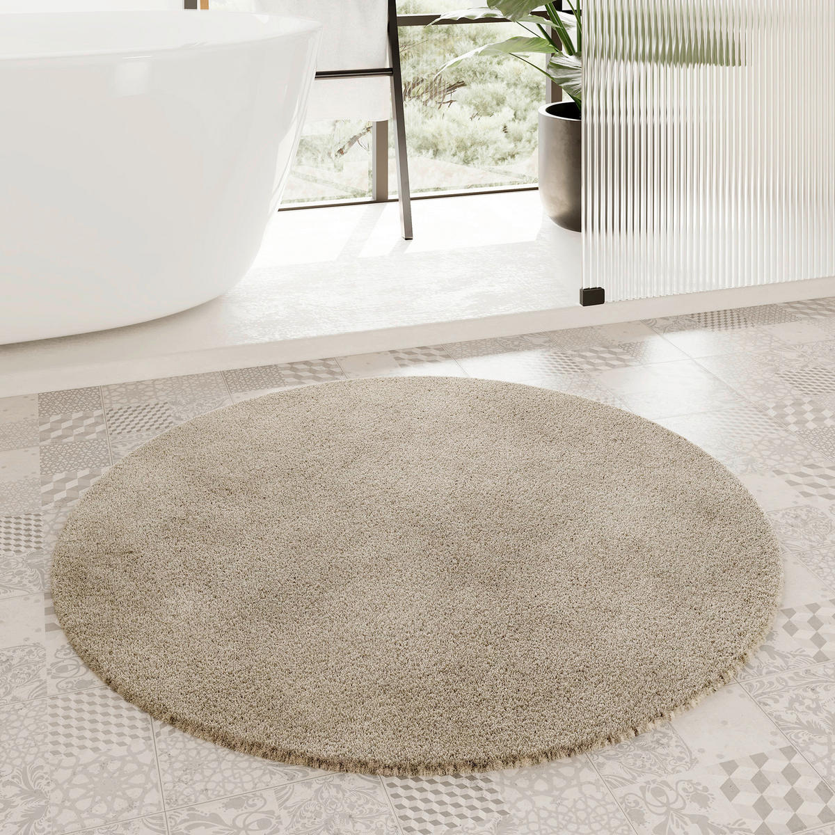 BADTEPPICH Taupe 90 cm  - Taupe, Basics, Kunststoff/Textil (90cm) - WECON HOME BASIC