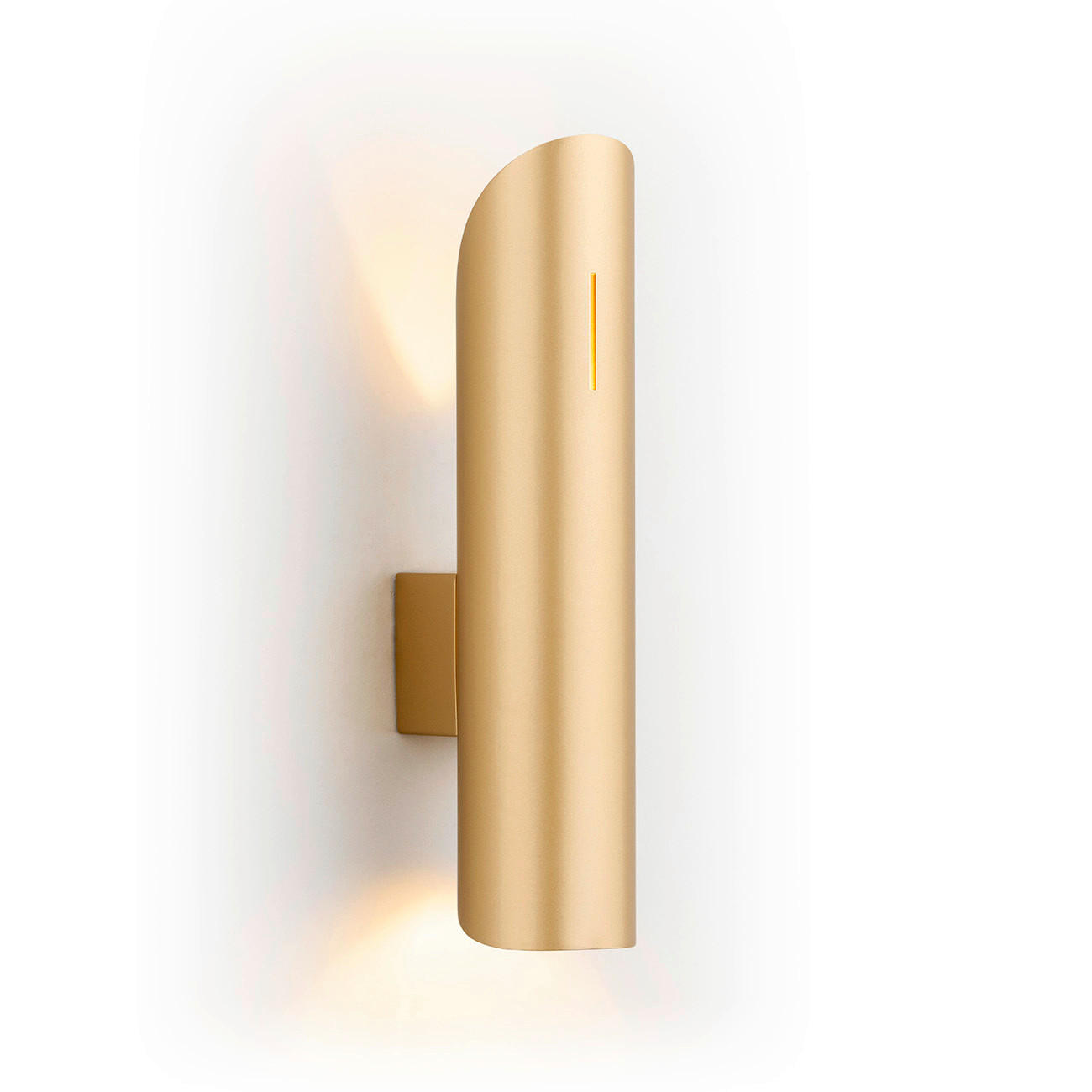 WANDLEUCHTE Argon Akron Plus 24,5/5,5/8 cm   - Goldfarben, Design, Metall (24,5/5,5/8cm)