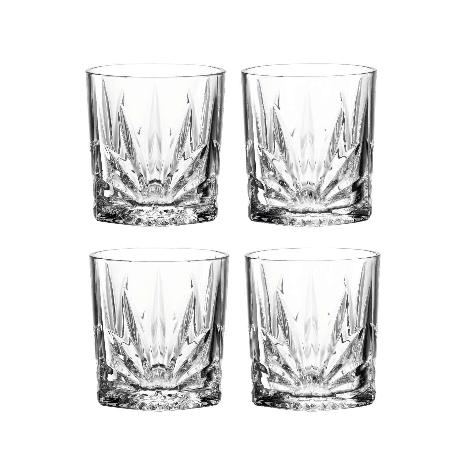 WHISKY-GLÄSERSET 220 ml 4-teilig  - Transparent, Basics, Glas (7,6/8,5/7,6cm) - Leonardo
