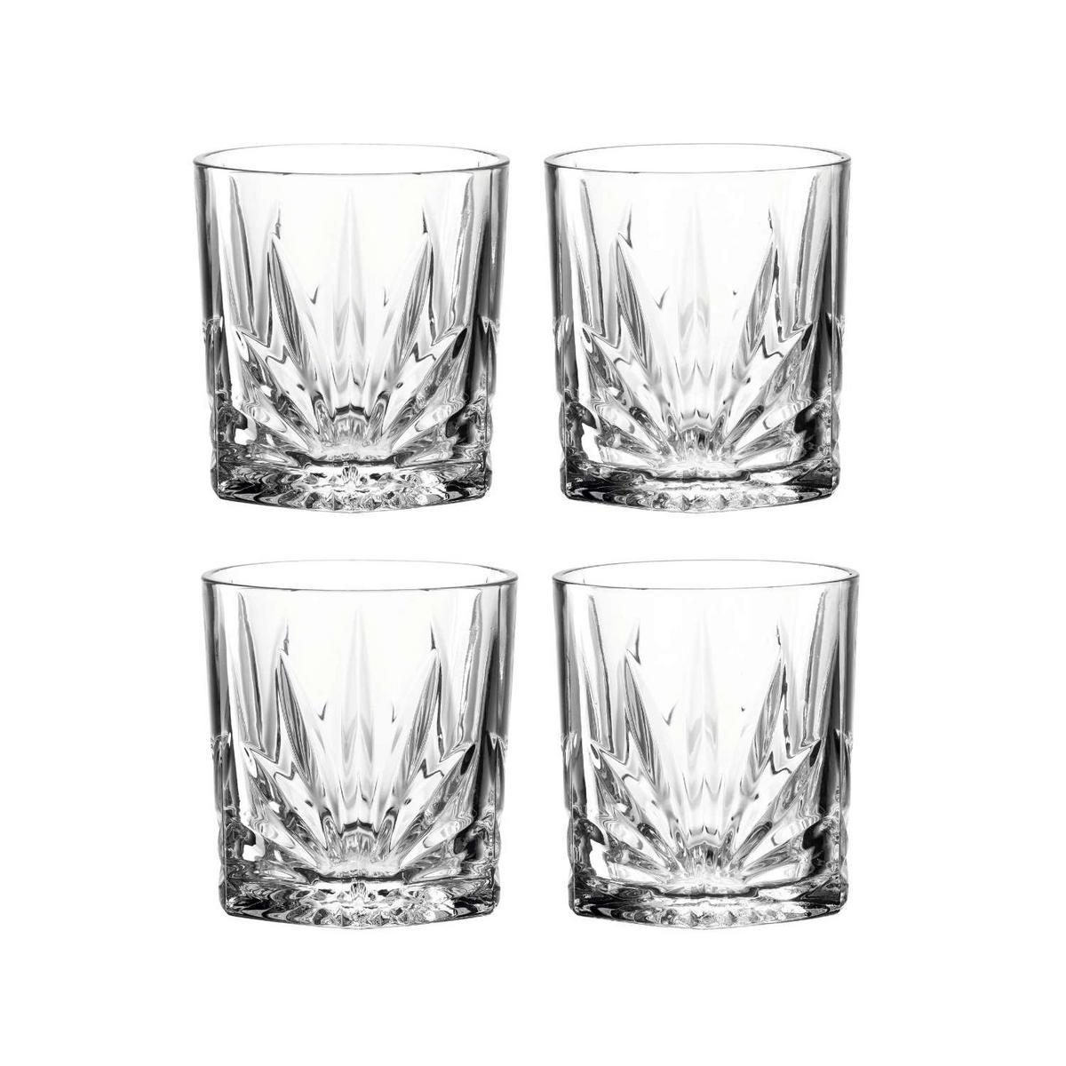 WHISKY-GLÄSERSET 220 ml 4-teilig  - Transparent, Basics, Glas (7,6/8,5/7,6cm) - Leonardo
