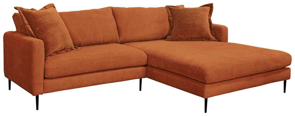 KUTNA GARNITURA tekstil  terakota   - crna/terakota, Design, tekstil/metal (268/193cm) - P & B