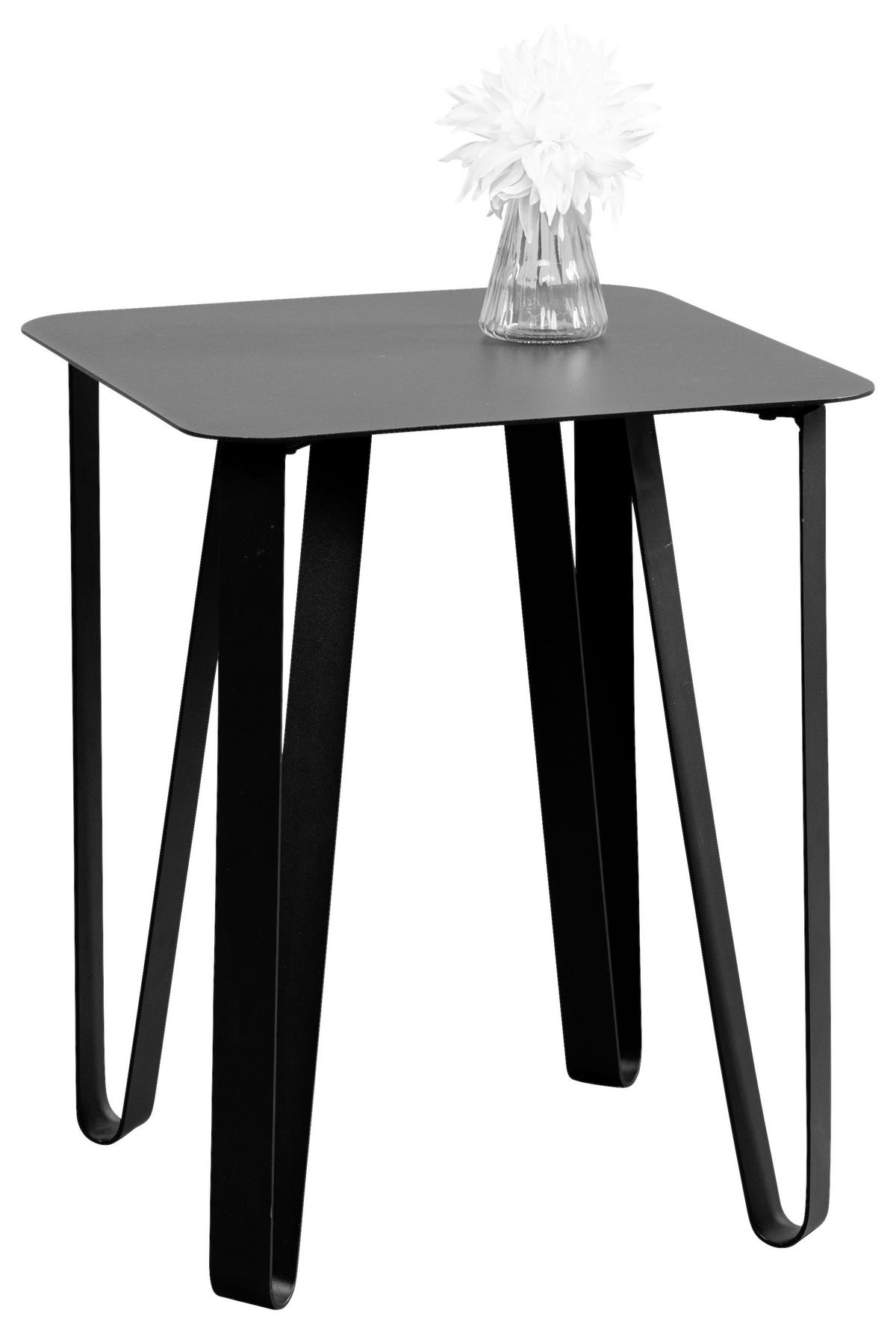 ODKLÁDACÍ STOLEK, černá - černá, Design, kov (40/40/50cm) - Xora