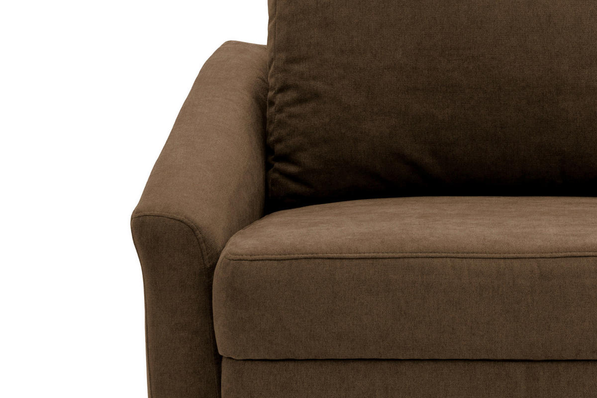 SCHLAFSESSEL RELAX BOX Mikrofaser Braun Liegefunktion Rücken echt  - Schwarz/Braun, Basics, Kunststoff/Textil (108/86/96cm) - MID.YOU