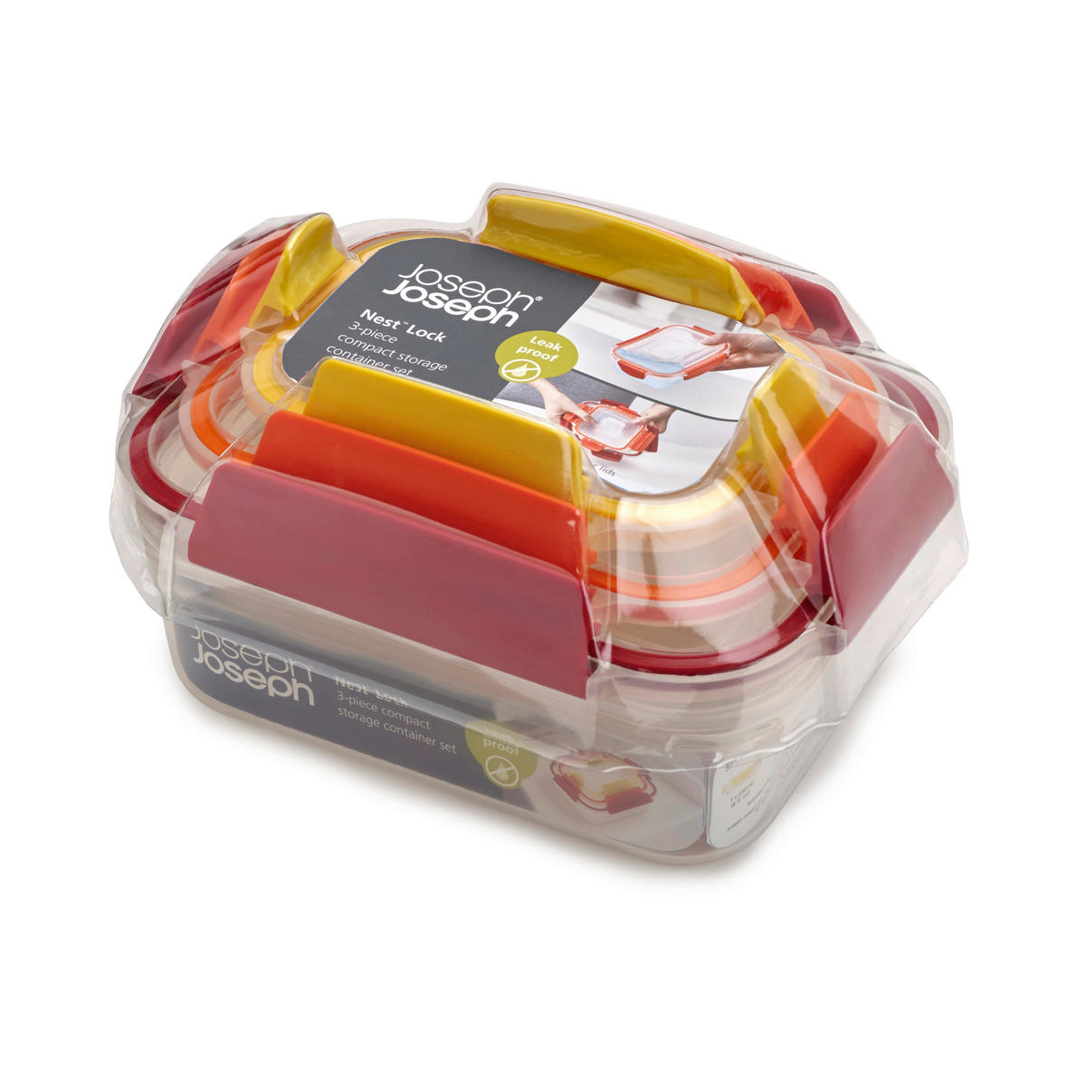 SET ŠKATEL ZA SHRANJEVANJE   19,5/11,4/15 cm           - večbarvno, Basics, umetna masa (19,5/11,4/15cm) - Joseph Joseph