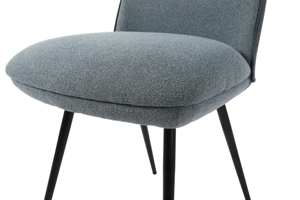 STOL, kovina, tekstil modra  - modra/črna, Design, kovina/tekstil (48/86/62cm) - Carryhome