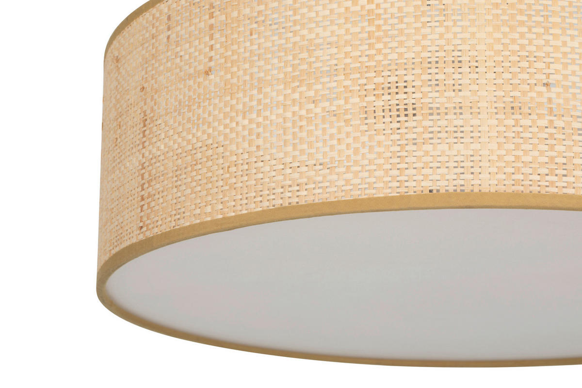 DECKENLEUCHTE 40/15.5 cm   - Naturfarben/Weiß, Design, Naturmaterialien/Kunststoff (40/15.5cm) - Collet's Monde