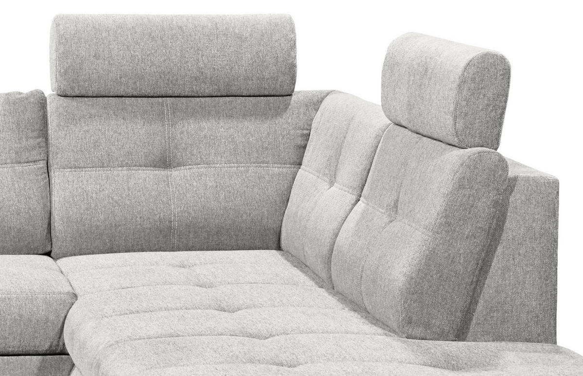 WOHNLANDSCHAFT in Webstoff Silberfarben  - Silberfarben, Modern, Kunststoff/Textil (177/349/233cm) - MID.YOU