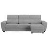 ECKSOFA in Mikrofaser Grau  - Schwarz/Grau, Konventionell, Kunststoff/Textil (285/177cm) - MID.YOU