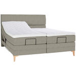 BOXSPRINGBETT 160/200 cm  in Greige  - Greige/Eichefarben, KONVENTIONELL, Holz/Textil (160/200cm) - Voleo