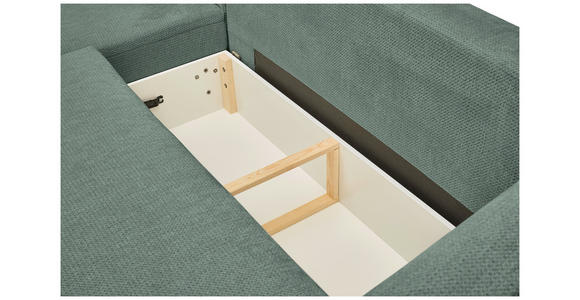 ECKSOFA  in Chenille Dunkelgrün  - Dunkelgrün/Schwarz, MODERN, Kunststoff/Textil (179/287cm) - Carryhome