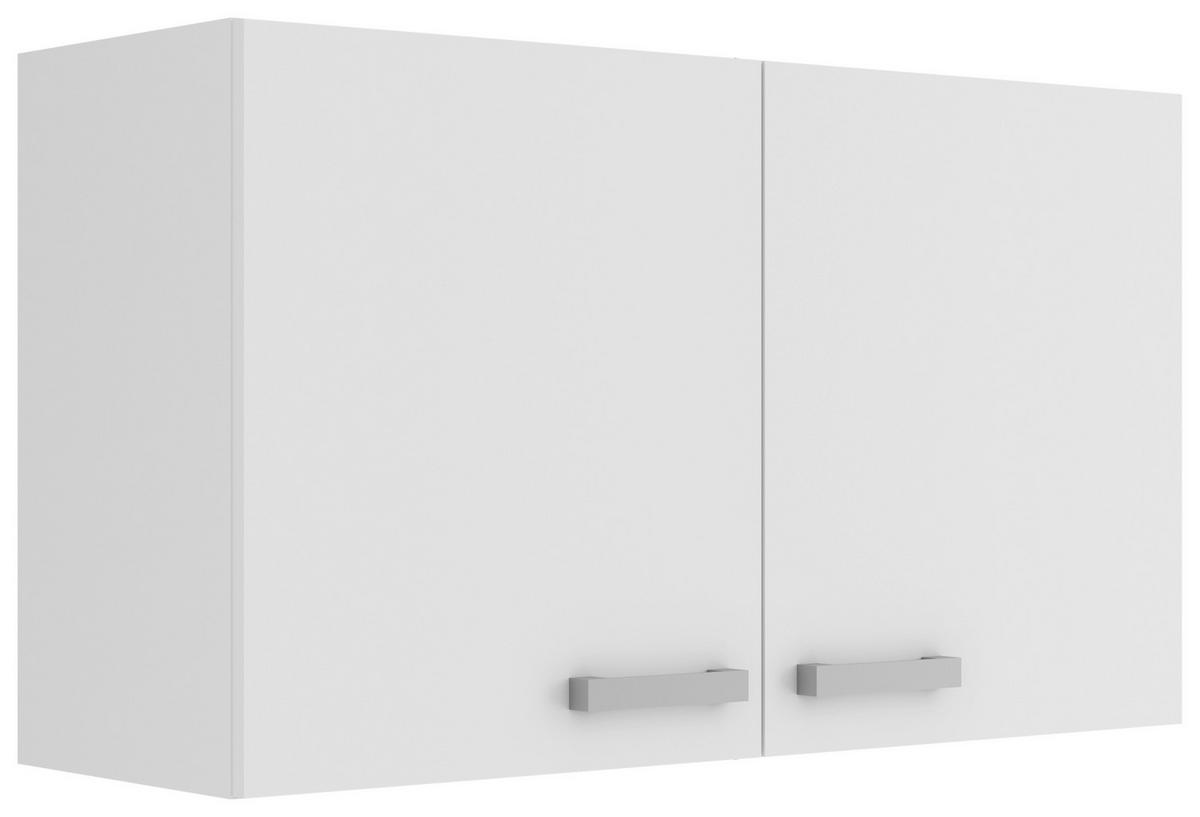 KÜCHENOBERSCHRANK 100/57,6/34,6 cm  in Weiß  - Alufarben/Weiß, Basics, Holzwerkstoff/Metall (100/57,6/34,6cm) - Optifit