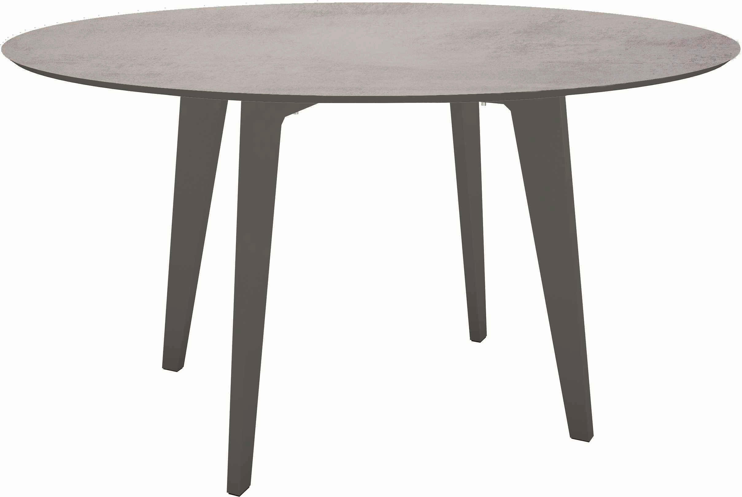 GARTENTISCH 134/134/75 cm Metall, Kunststoff rund  - Anthrazit/Graubraun, Basics, Kunststoff/Metall (134/134/75cm) - Stern