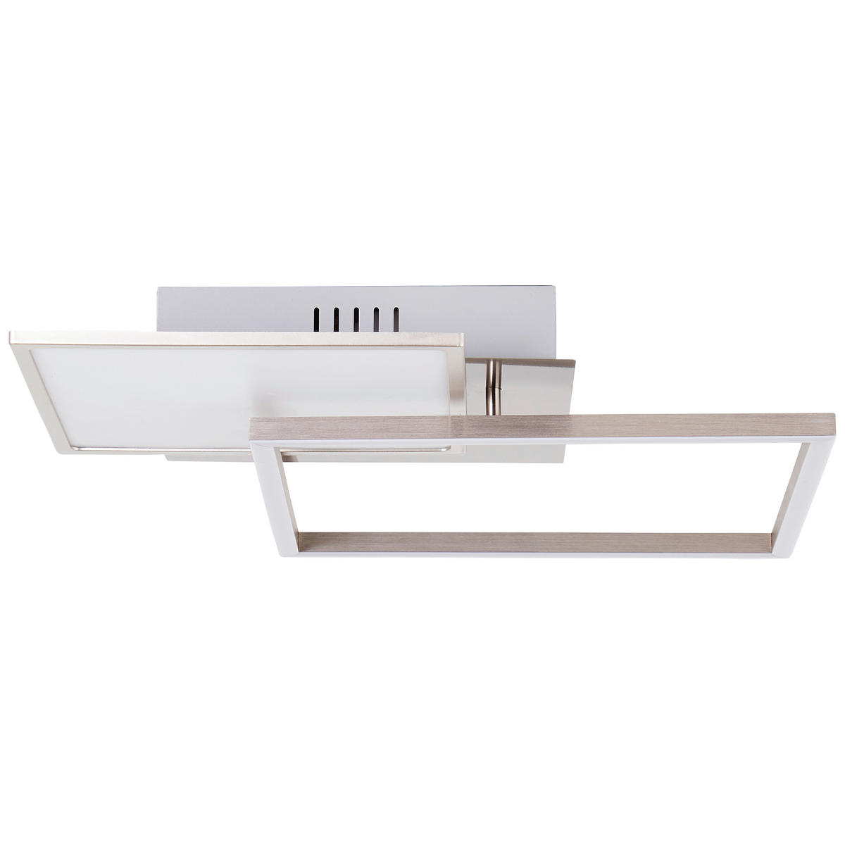 LED-DECKENLEUCHTE     - Nickelfarben, Design, Kunststoff/Metall (6,4/40/40cm) - Brilliant