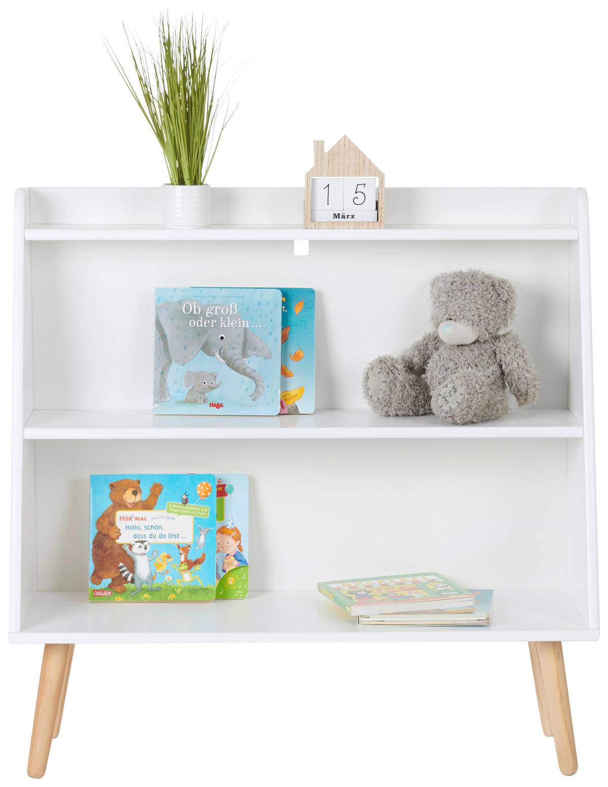 BABYREGAL Book Kiefer Naturfarben, Weiß  - Weiß/Naturfarben, Basics, Holz/Holzwerkstoff (80/28/80cm) - My Baby Lou