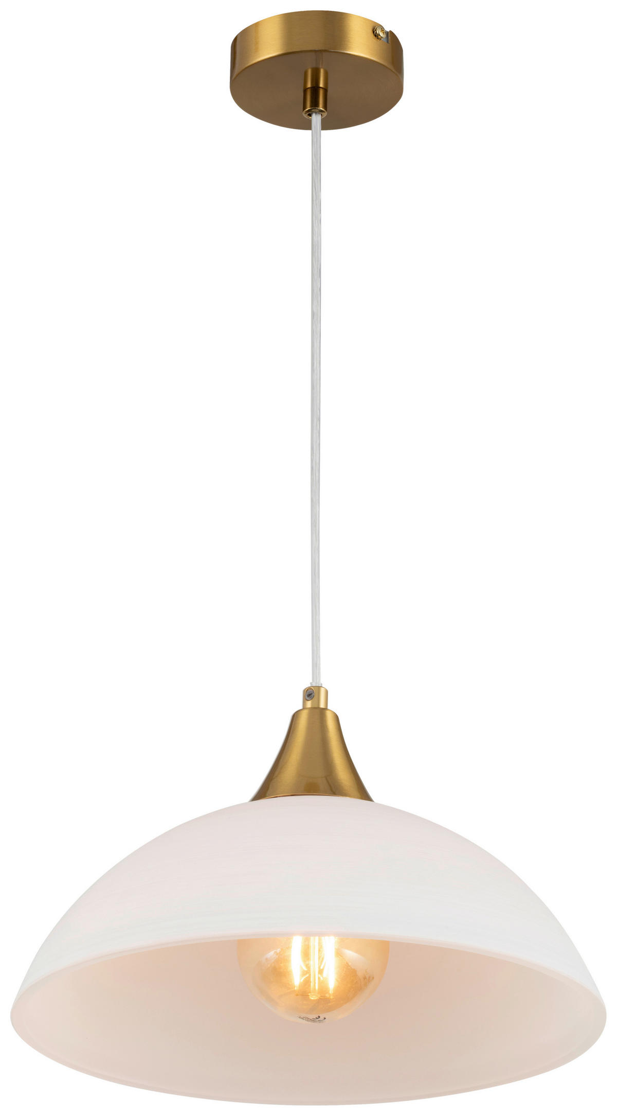 HÄNGELEUCHTE 30/150 cm  - Weiß, Trend, Glas/Metall (30/150cm) - Novel