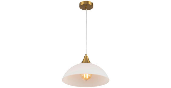 HÄNGELEUCHTE 30/150 cm  - Weiß, Trend, Glas/Metall (30/150cm) - Novel