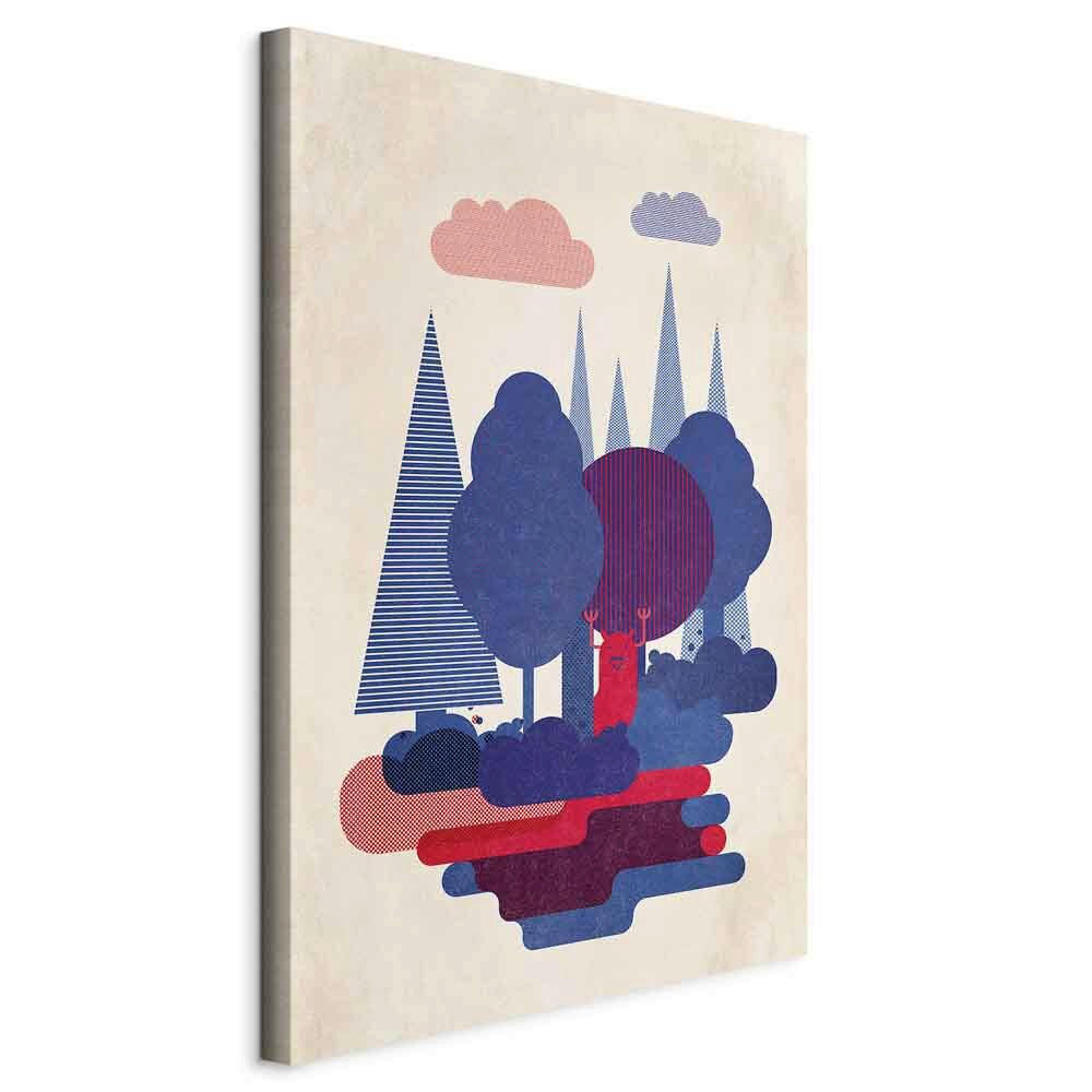 artgeist Leinwandbild Blau, Rot 60x90x1.2 cm