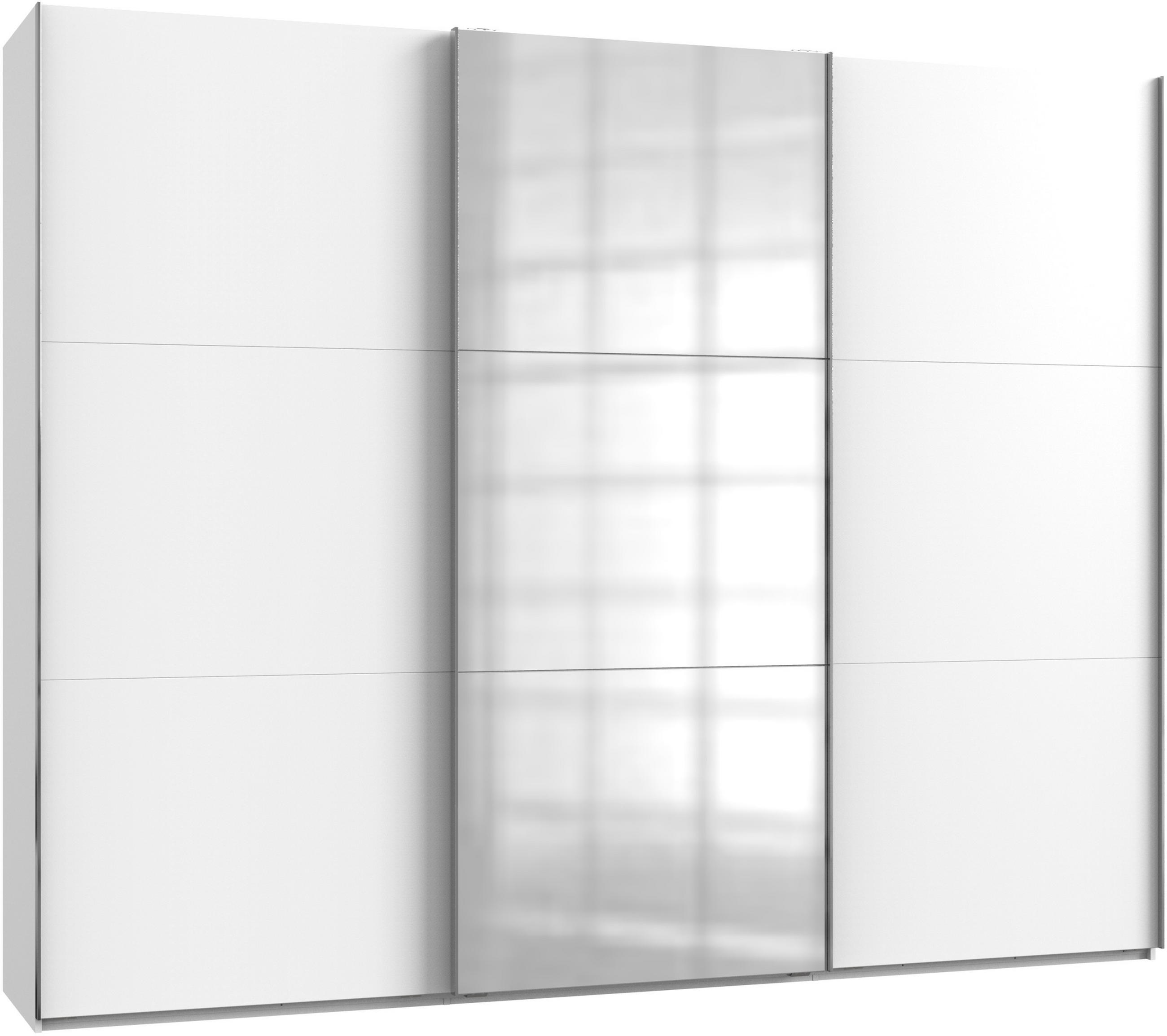 SCHWEBETÜRENSCHRANK in Weiss  - Chromfarben/Weiss, Modern, Holzwerkstoff/Metall (300/236/65cm) - MID.YOU