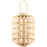 LATERNE - Naturfarben, Natur, Glas/Naturmaterialien (23,5/34,5cm) - Ambia Home