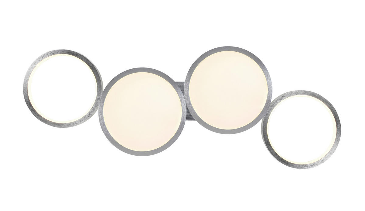 LED-TAKLAMPA 91/34/6 cm  - aluminiumfärg, Design, metall/plast (91/34/6cm) - Novel