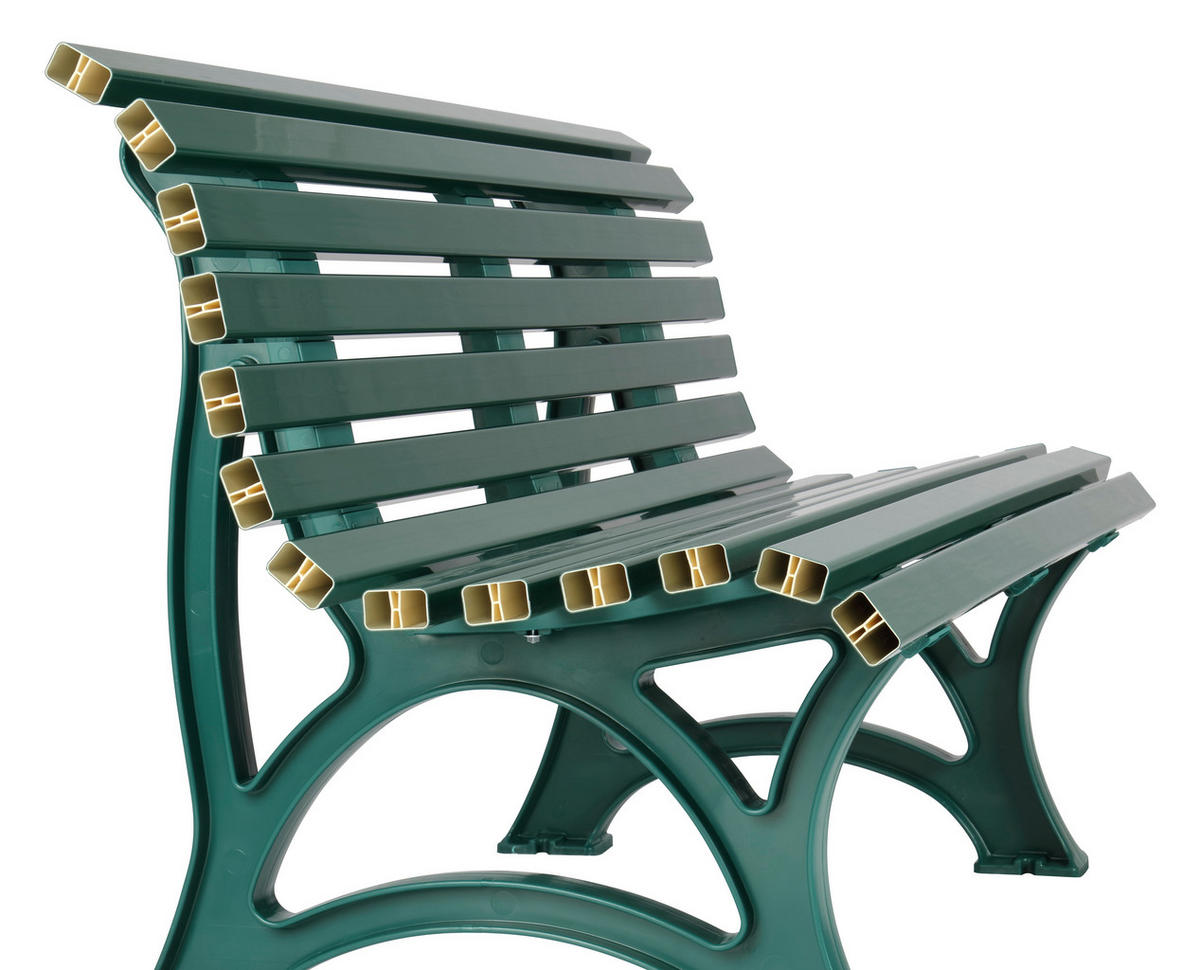GARTENBANK 150/80/64 cm   - Grün, Basics, Kunststoff (150/80/64cm) - Modante