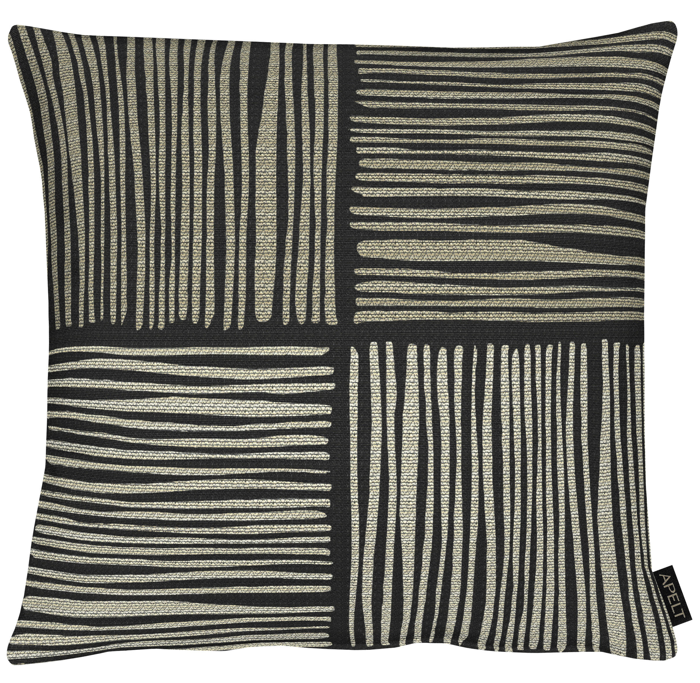 KISSENHÜLLE 49/49 cm  - Taupe/Anthrazit, Design, Textil (49/49cm) - Apelt