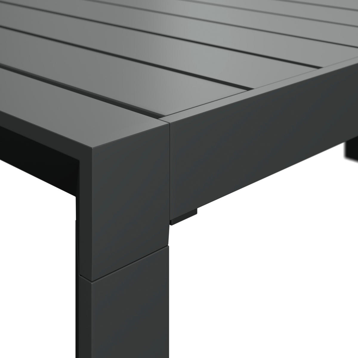 GARTENTISCH Metall rechteckig  - Anthrazit, MODERN, Metall (195/255/75/100cm) - Ambia Garden