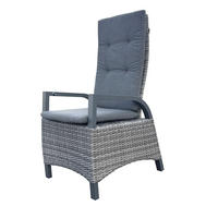 GARTENSTUHL-SET Aluminium Anthrazit, Grau  - Anthrazit/Grau, Basics, Kunststoff/Textil (67/112/60cm) - Gardenson